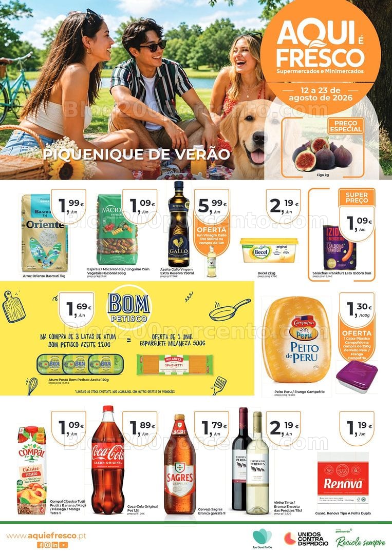 Antevisão Folheto AQUI É FRESCO Promoções de 12 a 23 agosto