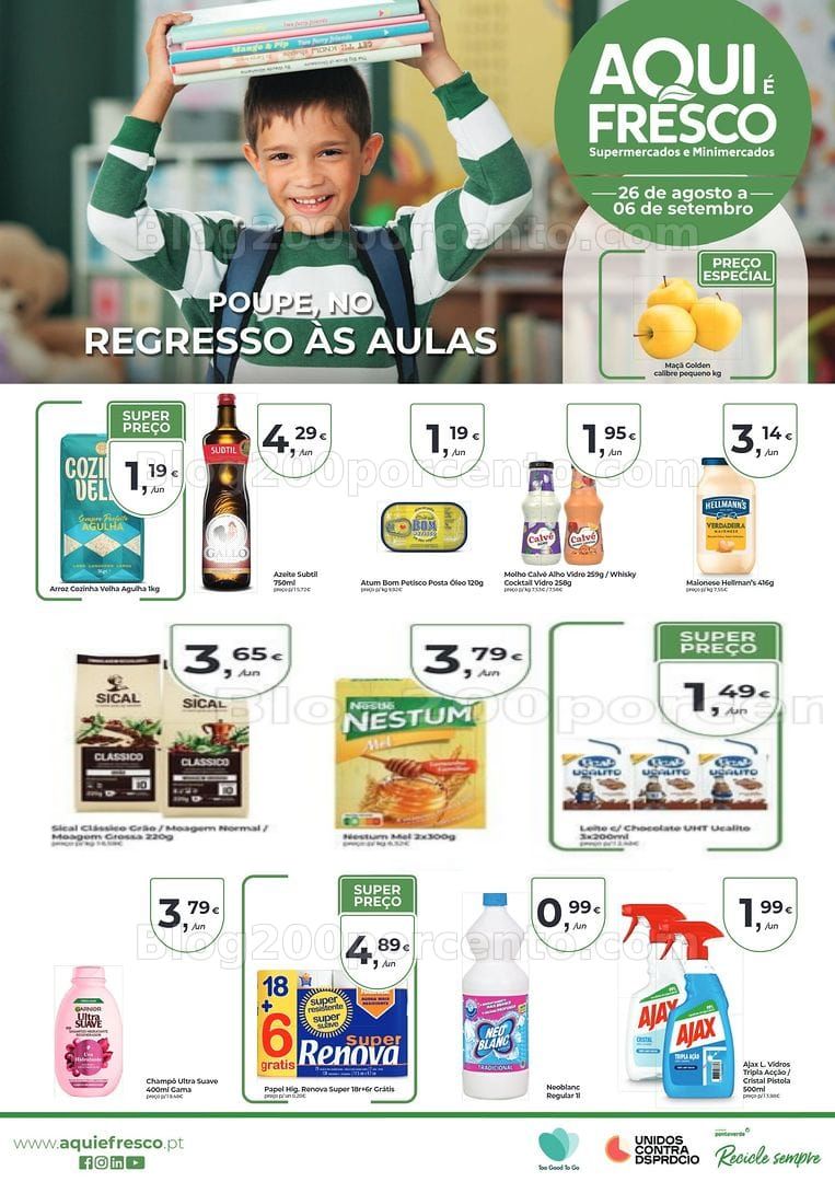 Antevisão Folheto AQUI É FRESCO Promoções de 26 agosto a 6 setembro