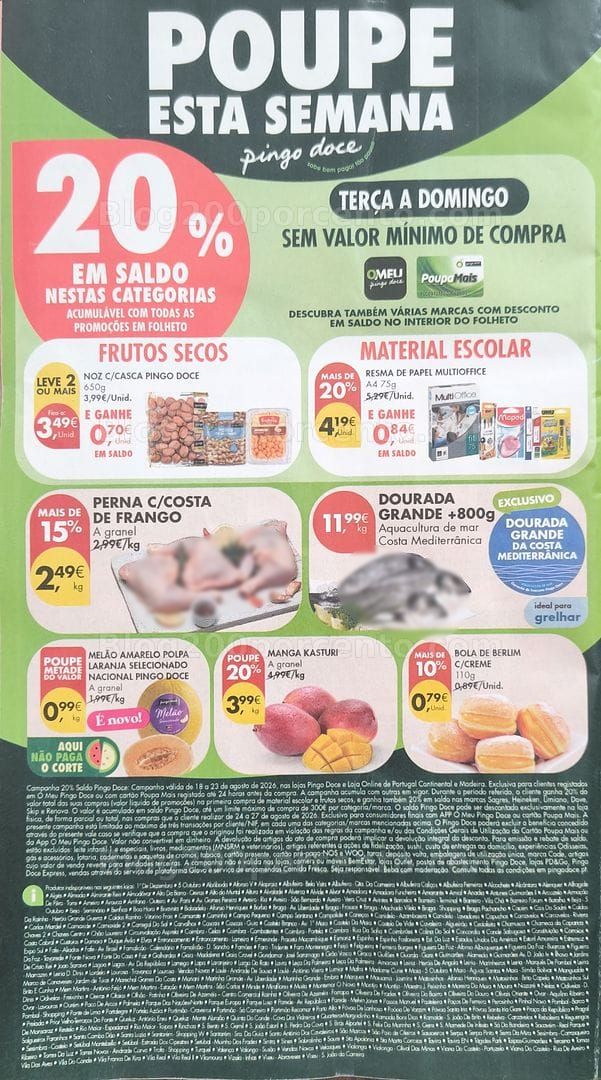 Antevisão Folheto PINGO DOCE Promoções de 18 a 24 agosto