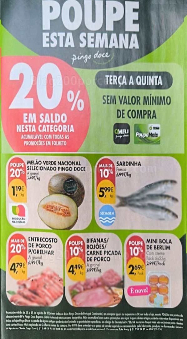 Antevisão Folheto PINGO DOCE Promoções de 25 a 31 agosto
