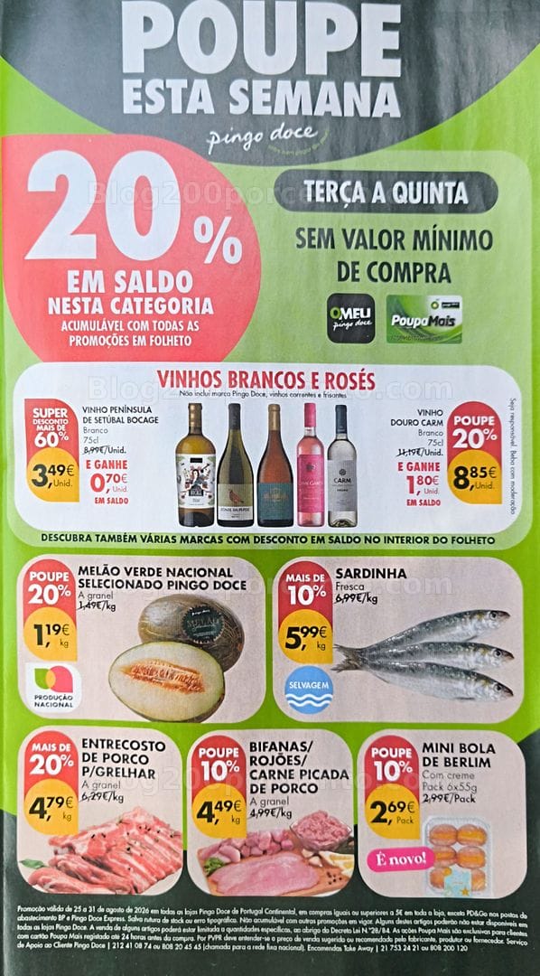 Antevisão Folheto PINGO DOCE Promoções de 25 a 31 agosto