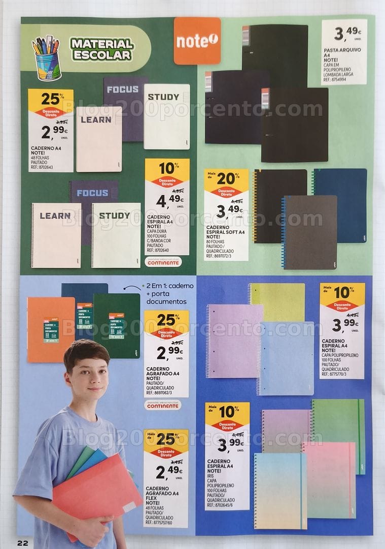 Antevisão Folheto CONTINENTE Regresso às Aulas Promoções de 11 agosto a 20 setembro