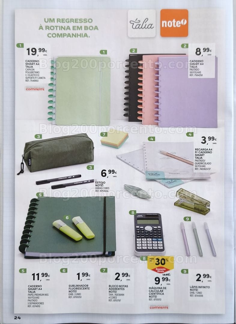 Antevisão Folheto CONTINENTE Regresso às Aulas Promoções de 11 agosto a 20 setembro