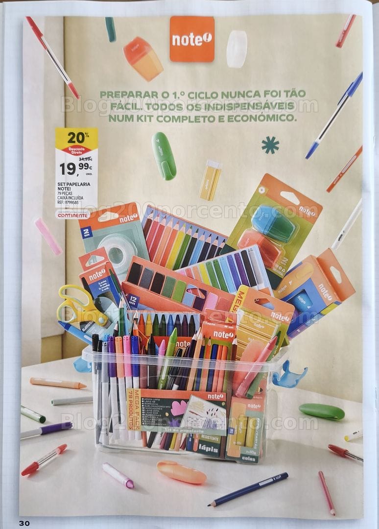 Antevisão Folheto CONTINENTE Regresso às Aulas Promoções de 11 agosto a 20 setembro