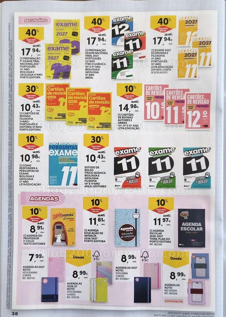 Antevisão Folheto CONTINENTE Regresso às Aulas Promoções de 11 agosto a 20 setembro