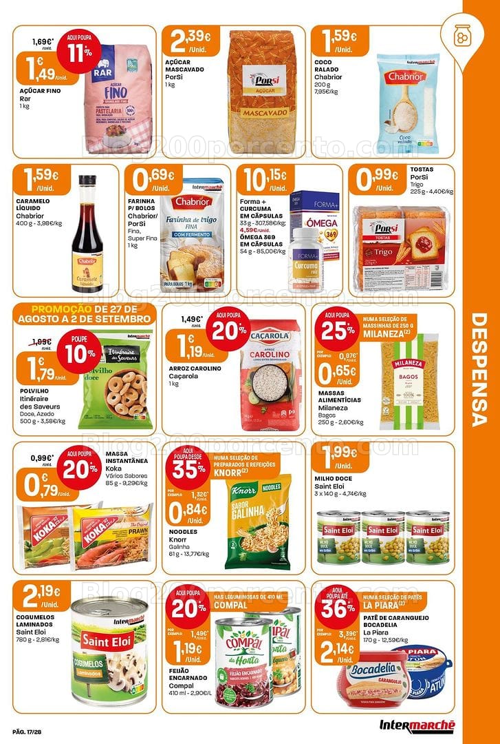 Antevisão Folheto INTERMARCHÉ Contact Promoções de 27 agosto a 2 setembro