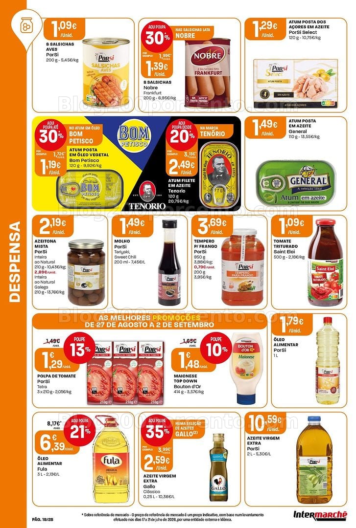 Antevisão Folheto INTERMARCHÉ Contact Promoções de 27 agosto a 2 setembro