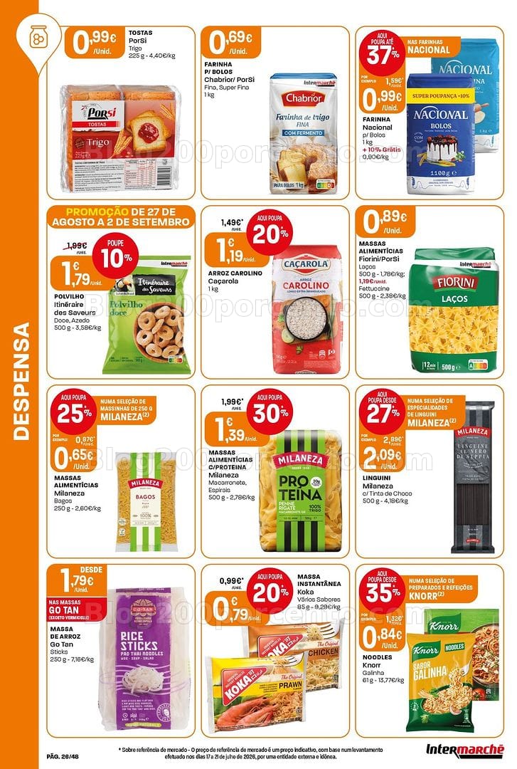 Antevisão Folheto INTERMARCHÉ Super Promoções de 27 agosto a 2 setembro