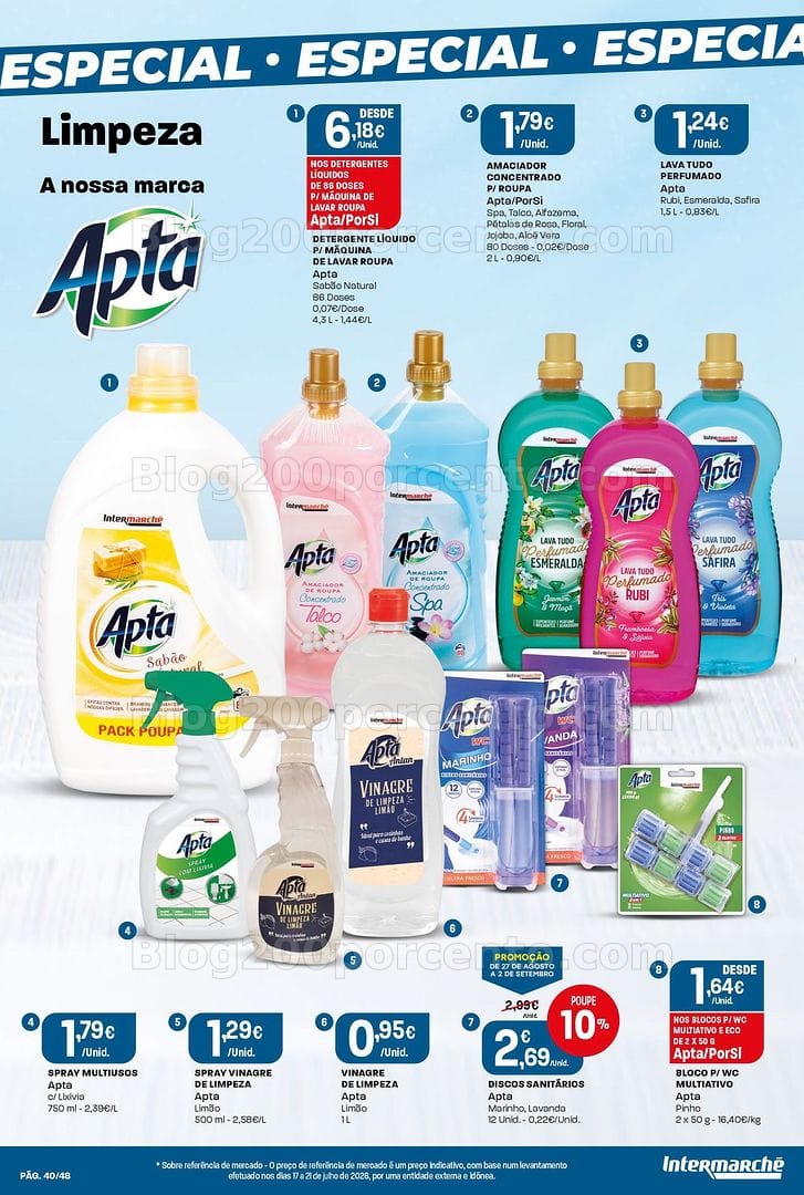 Antevisão Folheto INTERMARCHÉ Especial Limpeza Super Promoções de 27 agosto a 2 setembro