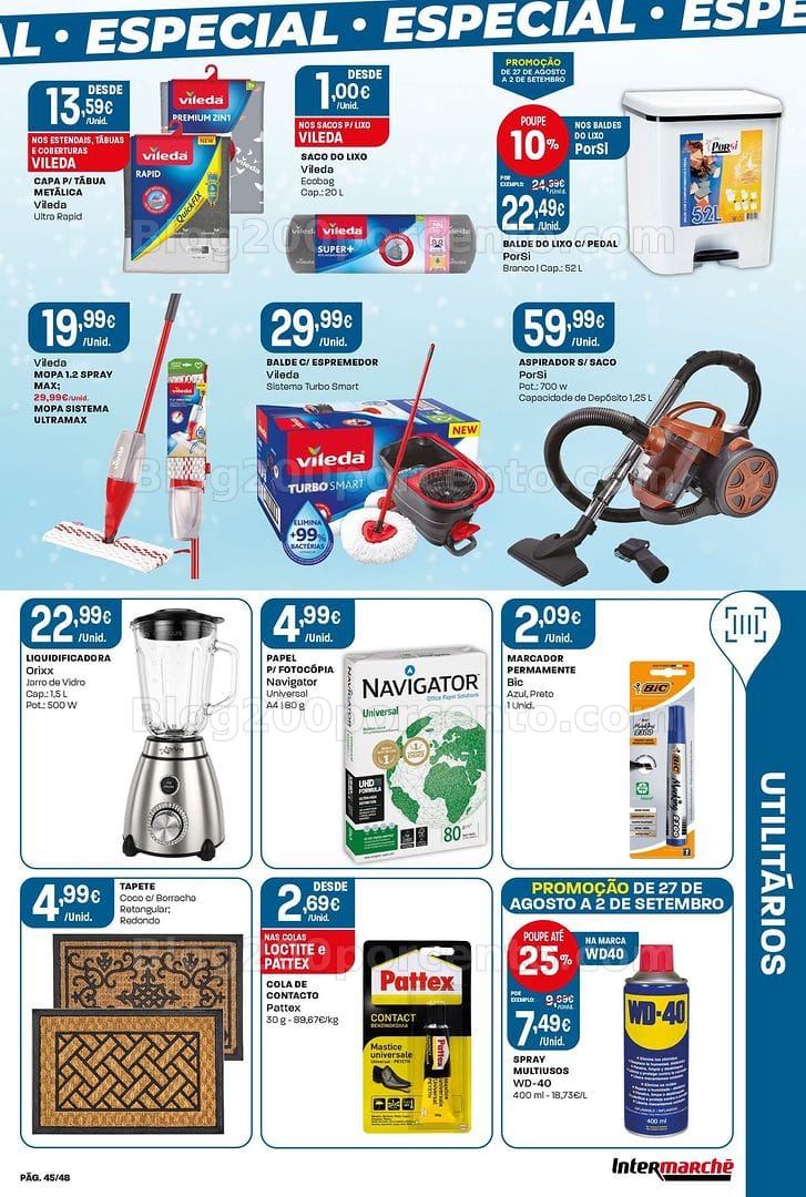 Antevisão Folheto INTERMARCHÉ Bazar Promoções de 27 agosto a 2 setembro