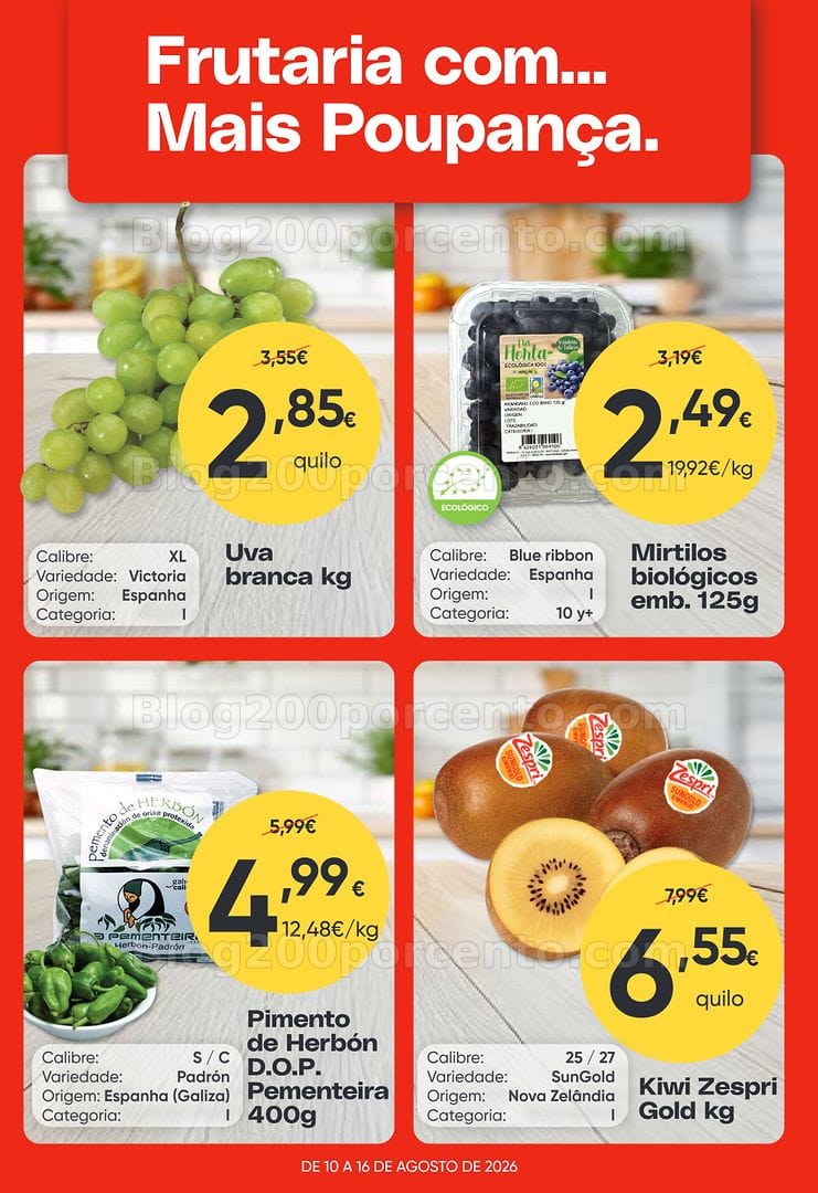 Antevisão Folheto FROIZ Promoções de 10 a 16 agosto
