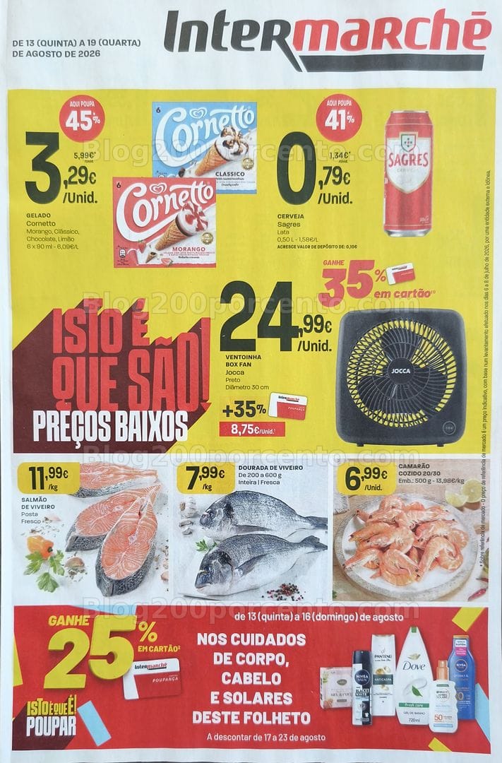 Antevisão Folheto INTERMARCHÉ Promoções de 13 a 19 agosto