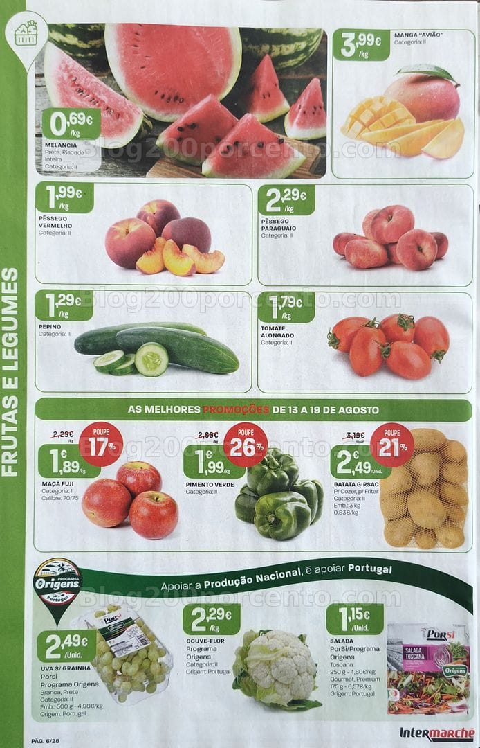 Antevisão Folheto INTERMARCHÉ Promoções de 13 a 19 agosto