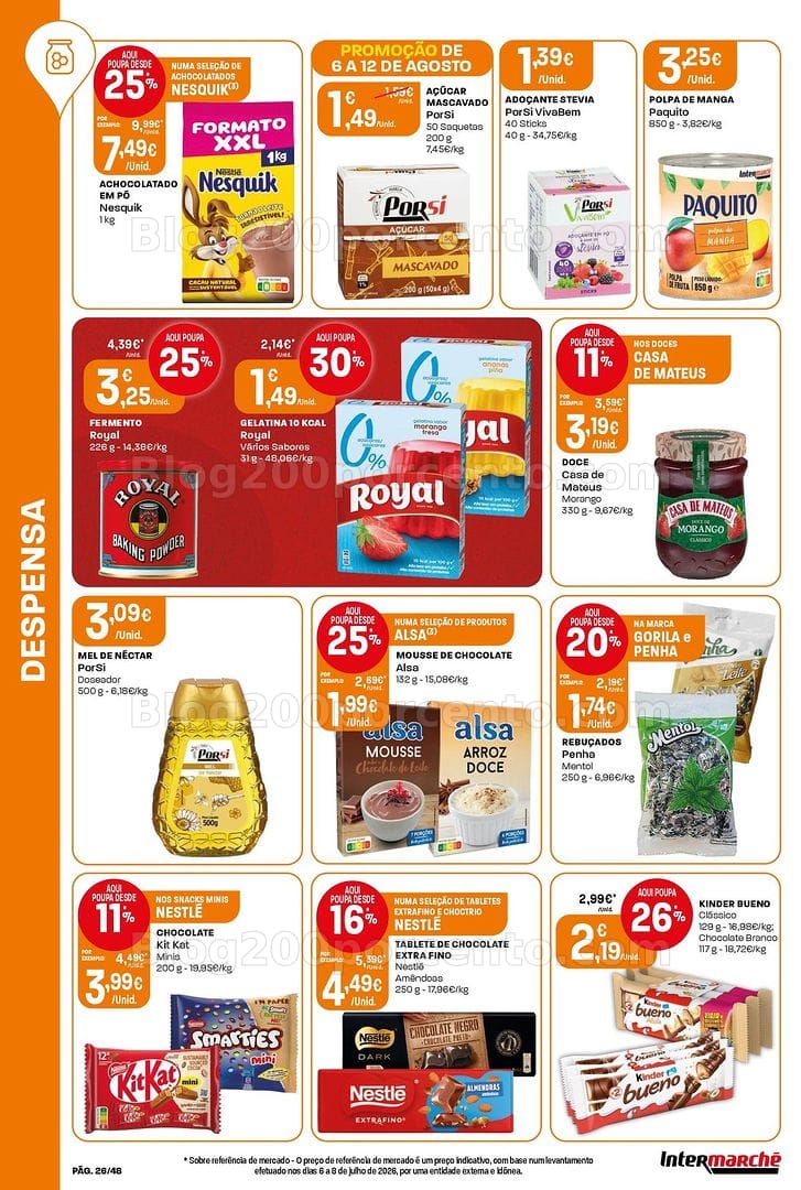 Antevisão Folheto INTERMARCHÉ Super Promoções de 6 a 12 agosto