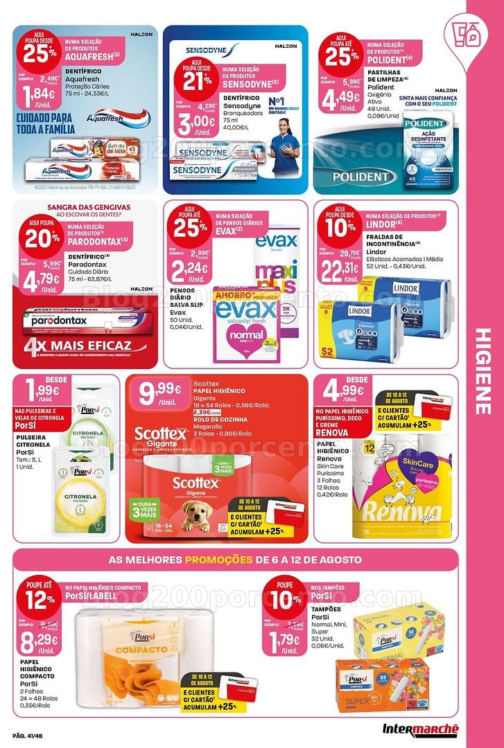 Antevisão Folheto INTERMARCHÉ Super Promoções de 6 a 12 agosto
