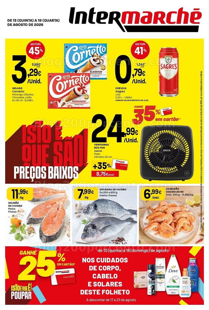 Antevisão Folheto INTERMARCHÉ Contact Promoções de 13 a 19 agosto