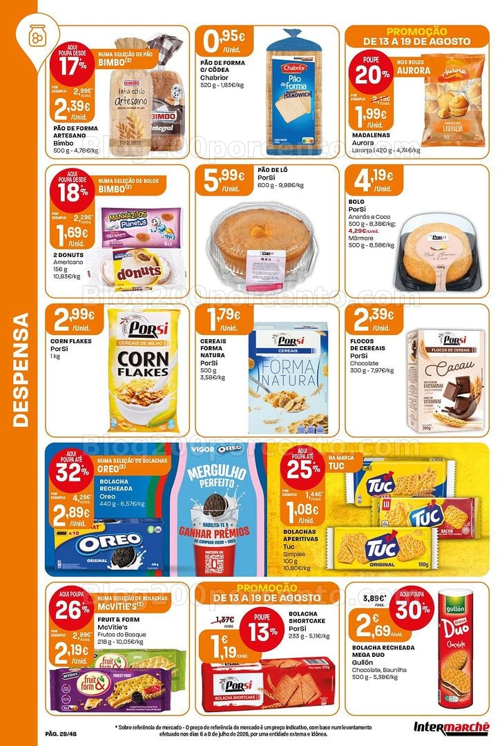 Antevisão Folheto INTERMARCHÉ Super Promoções de 13 a 19 agosto