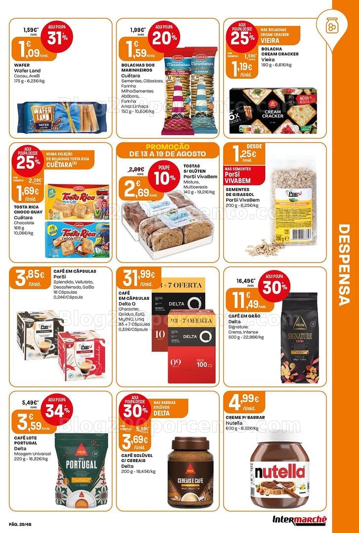 Antevisão Folheto INTERMARCHÉ Super Promoções de 13 a 19 agosto