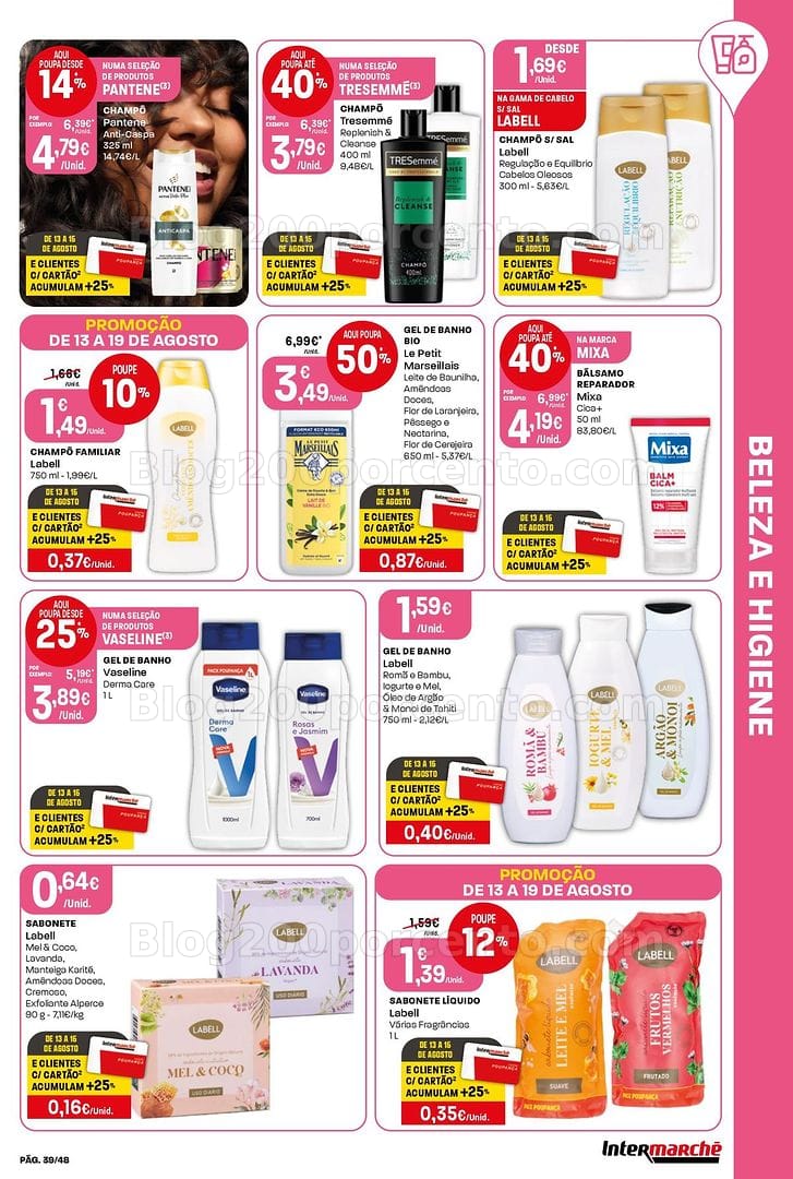 Antevisão Folheto INTERMARCHÉ Super Promoções de 13 a 19 agosto