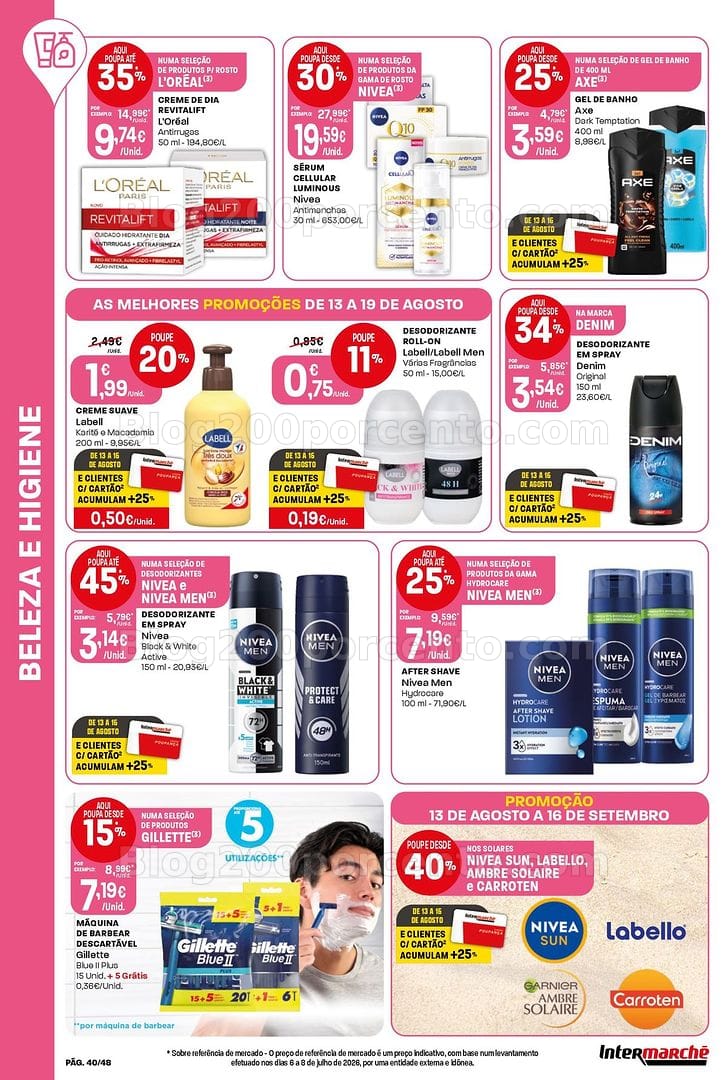Antevisão Folheto INTERMARCHÉ Super Promoções de 13 a 19 agosto