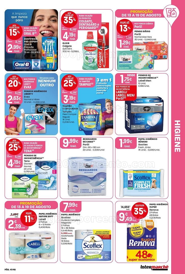 Antevisão Folheto INTERMARCHÉ Super Promoções de 13 a 19 agosto