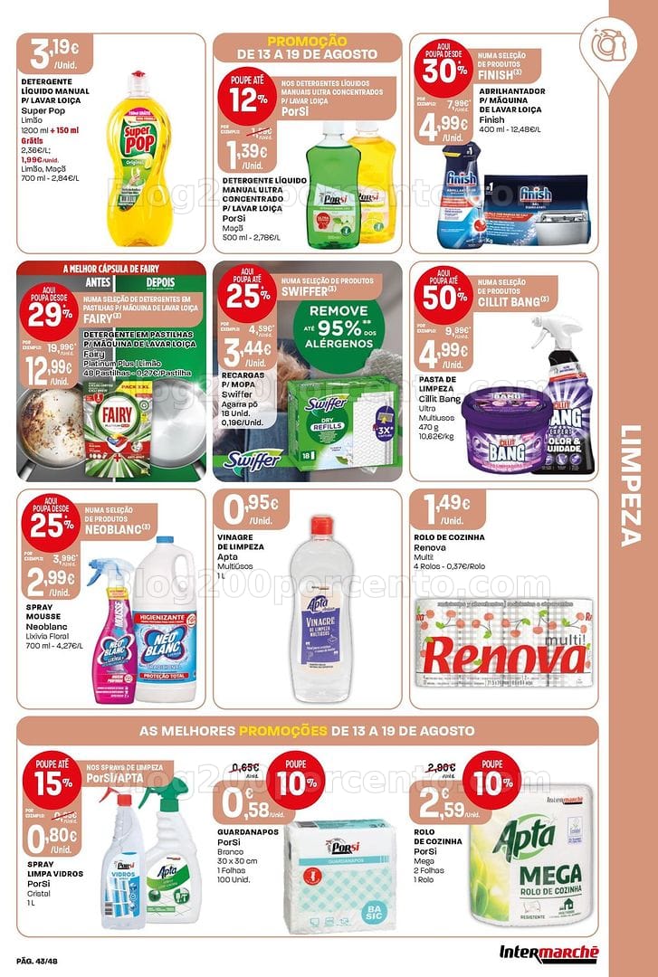 Antevisão Folheto INTERMARCHÉ Super Promoções de 13 a 19 agosto