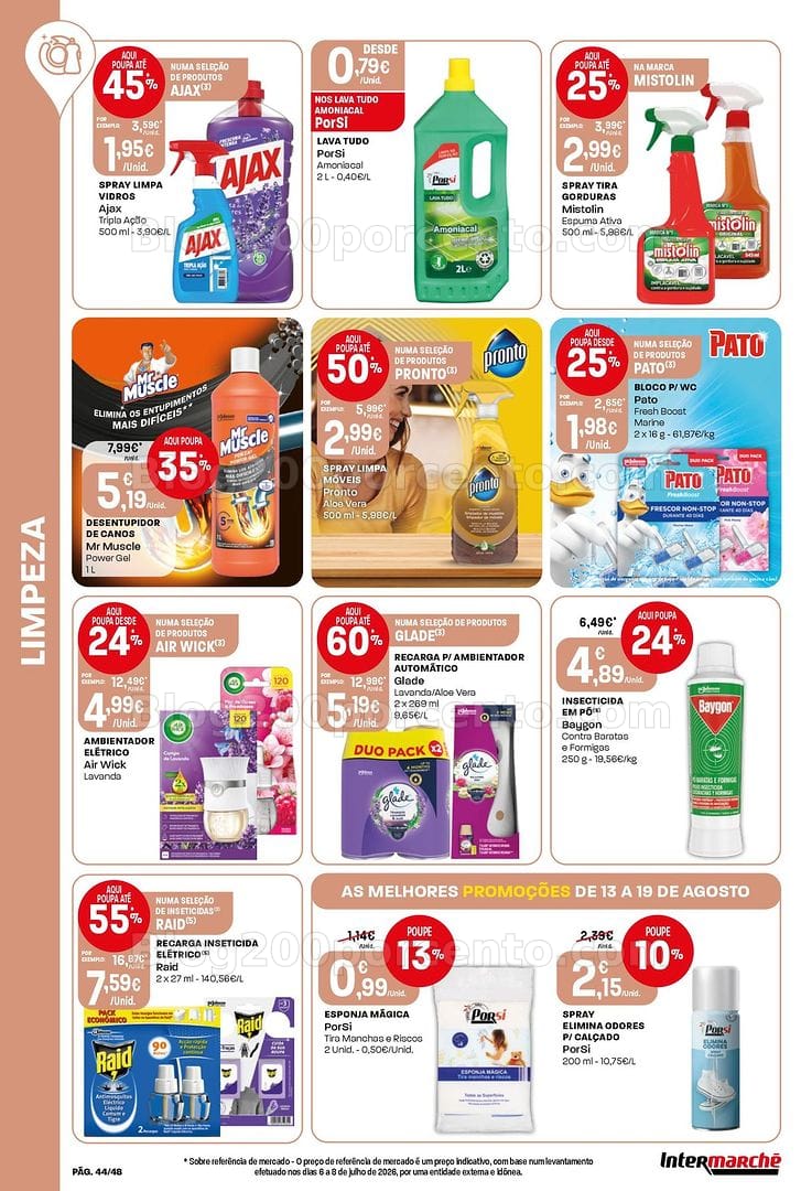 Antevisão Folheto INTERMARCHÉ Super Promoções de 13 a 19 agosto