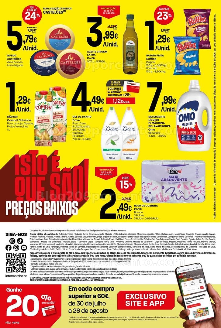 Antevisão Folheto INTERMARCHÉ Super Promoções de 13 a 19 agosto