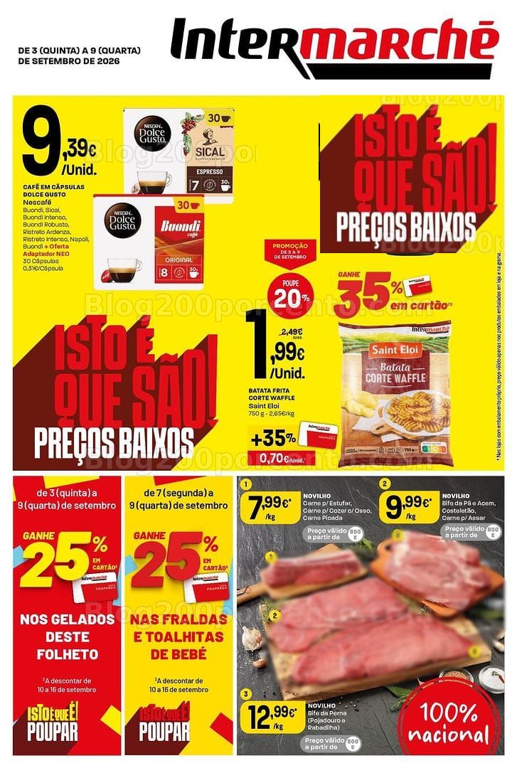 Antevisão Folheto INTERMARCHÉ Super Promoções de 3 a 9 setembro