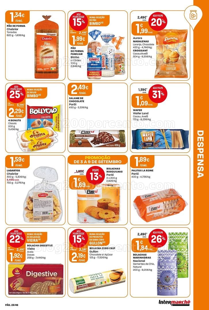 Antevisão Folheto INTERMARCHÉ Super Promoções de 3 a 9 setembro
