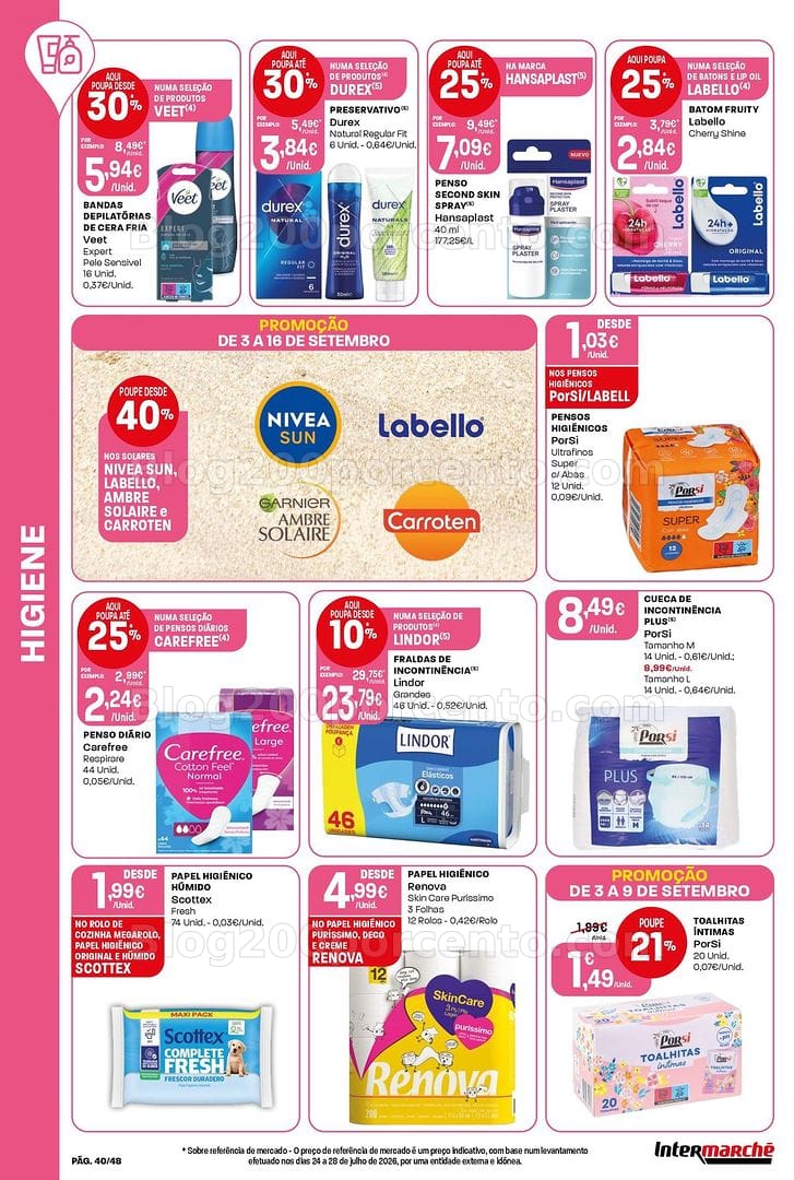 Antevisão Folheto INTERMARCHÉ Super Promoções de 3 a 9 setembro