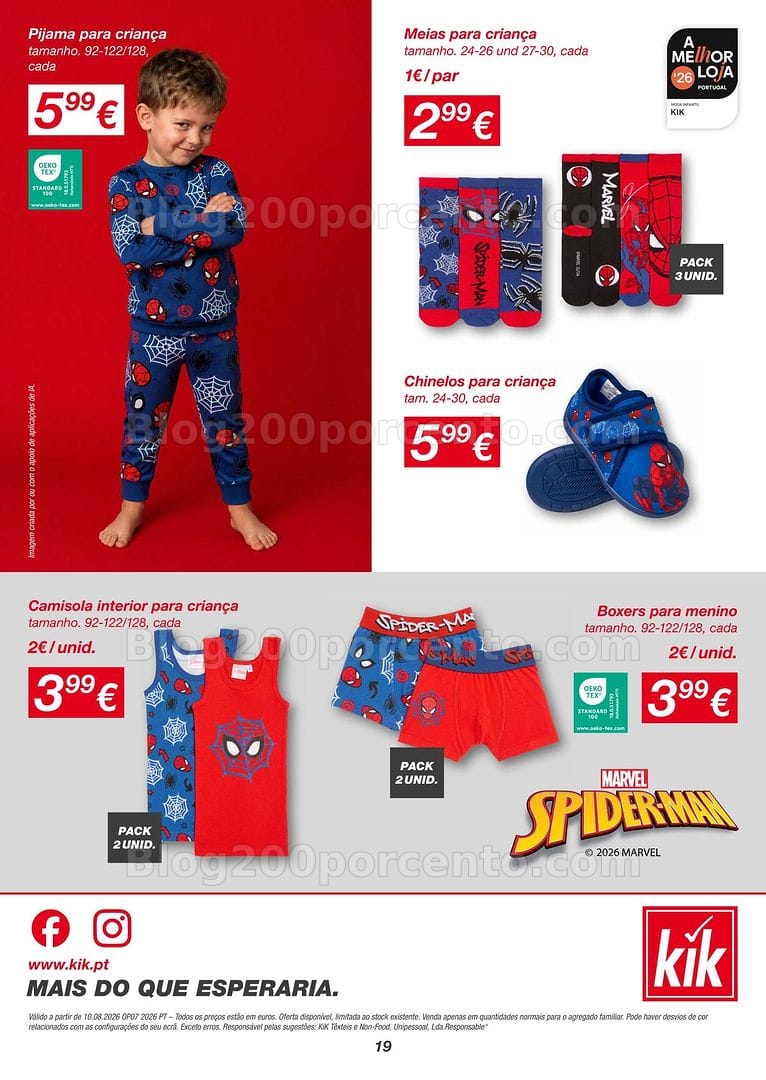 Antevisão Folheto KIK Promoções a partir de 10 agosto