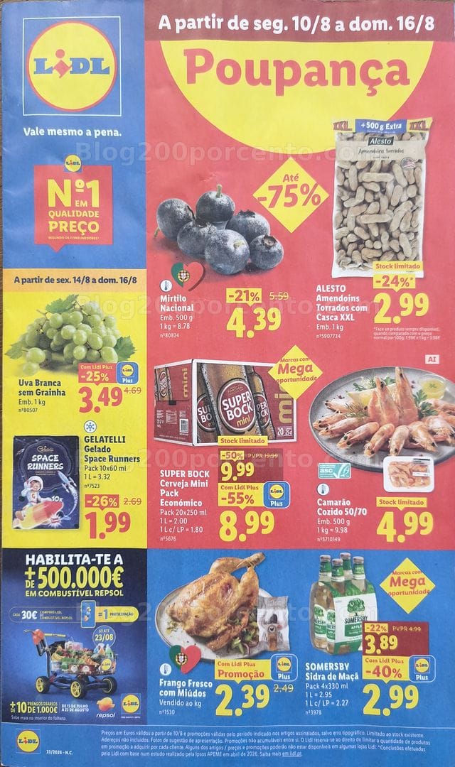 Antevisão Folheto LIDL Promoções de 10 a 16 agosto