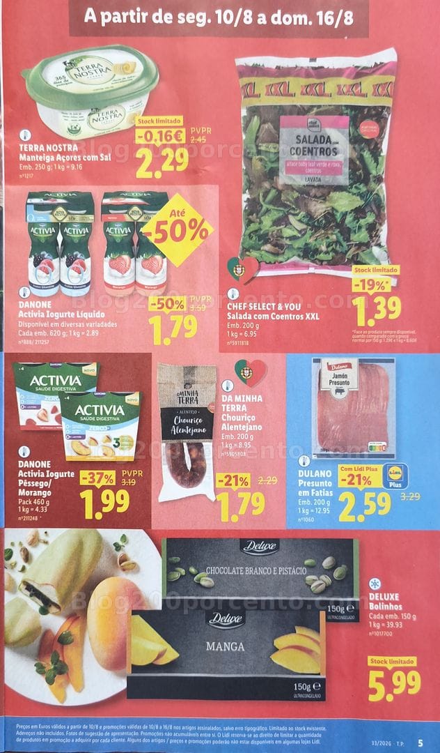 Antevisão Folheto LIDL Promoções de 10 a 16 agosto