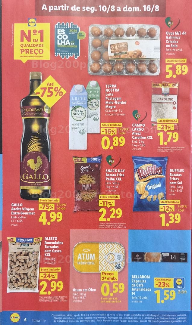 Antevisão Folheto LIDL Promoções de 10 a 16 agosto