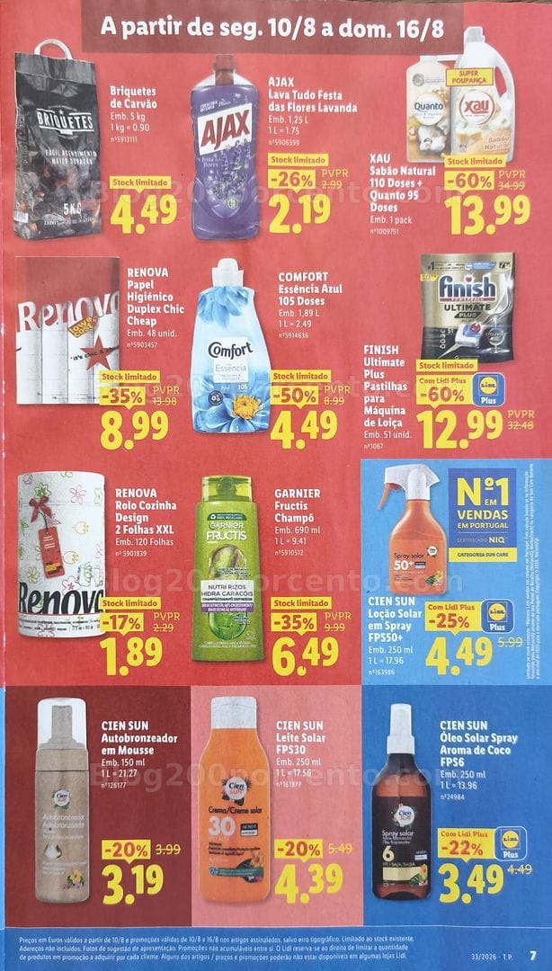 Antevisão Folheto LIDL Promoções de 10 a 16 agosto