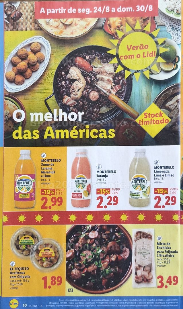 Antevisão Folheto LIDL Promoções de 24 a 30 agosto - Supermercado