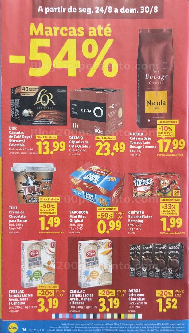 Antevisão Folheto LIDL Promoções de 24 a 30 agosto - Supermercado