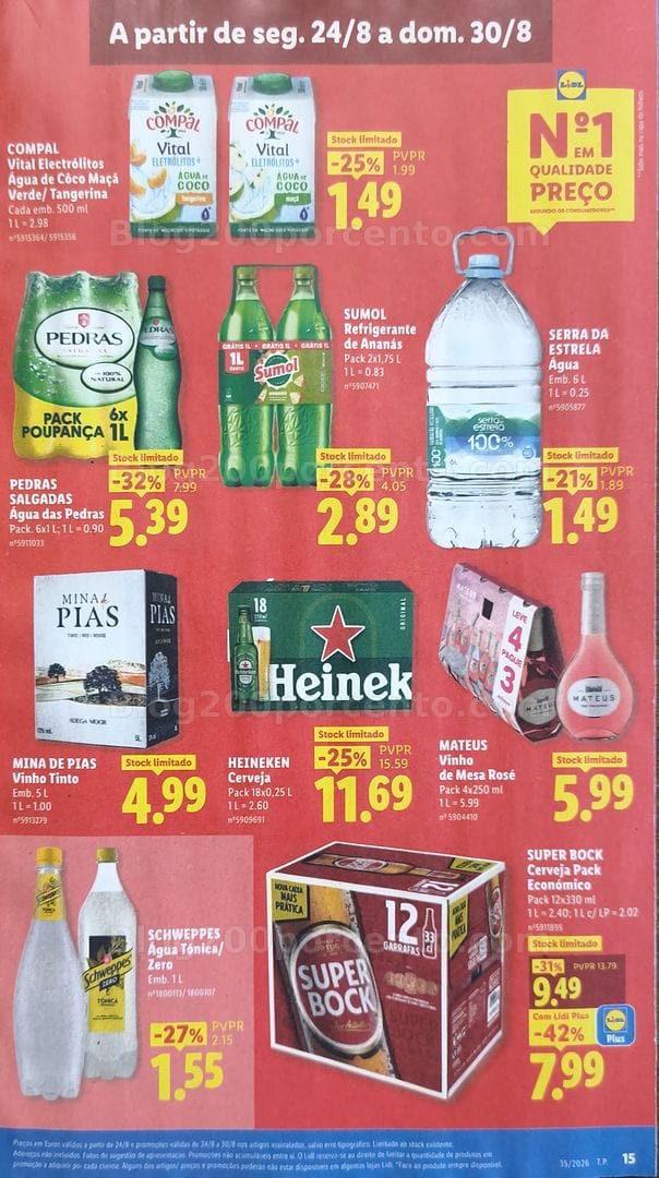 Antevisão Folheto LIDL Promoções de 24 a 30 agosto - Supermercado