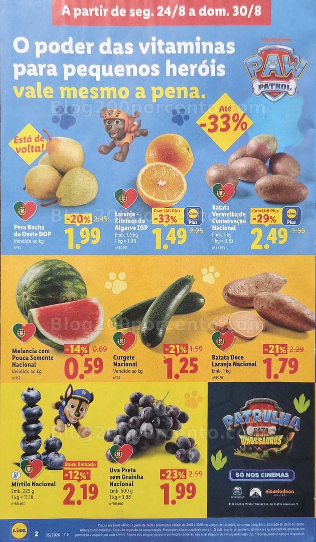Antevisão Folheto LIDL Promoções de 24 a 30 agosto - Supermercado