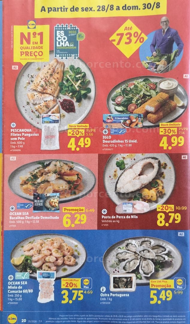 Antevisão Folheto LIDL Promoções de 24 a 30 agosto - Supermercado