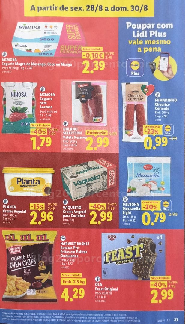 Antevisão Folheto LIDL Promoções de 24 a 30 agosto - Supermercado
