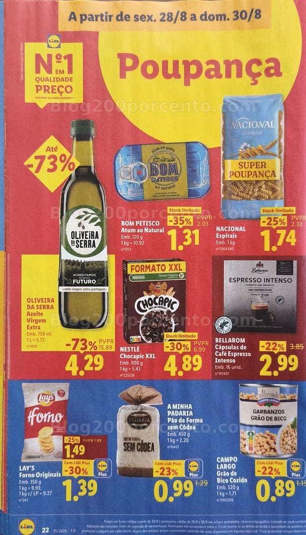 Antevisão Folheto LIDL Promoções de 24 a 30 agosto - Supermercado