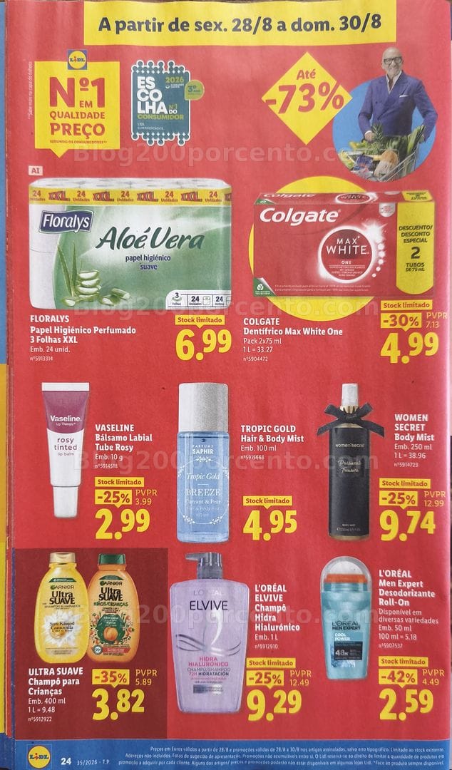 Antevisão Folheto LIDL Promoções de 24 a 30 agosto - Supermercado
