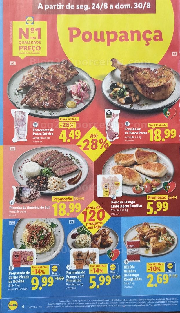 Antevisão Folheto LIDL Promoções de 24 a 30 agosto - Supermercado
