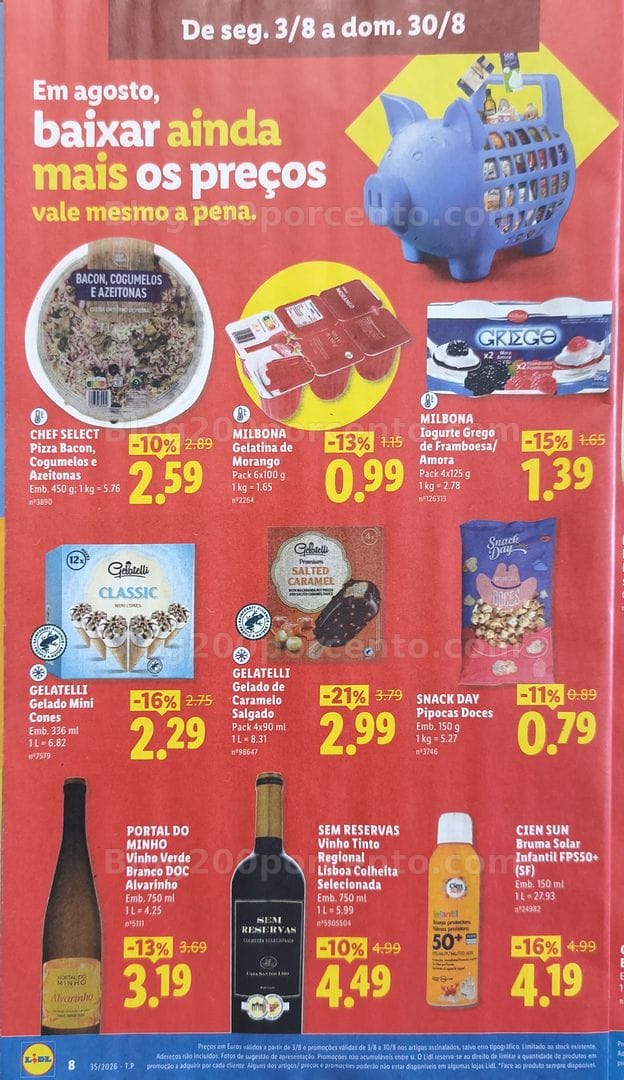 Antevisão Folheto LIDL Promoções de 24 a 30 agosto - Supermercado