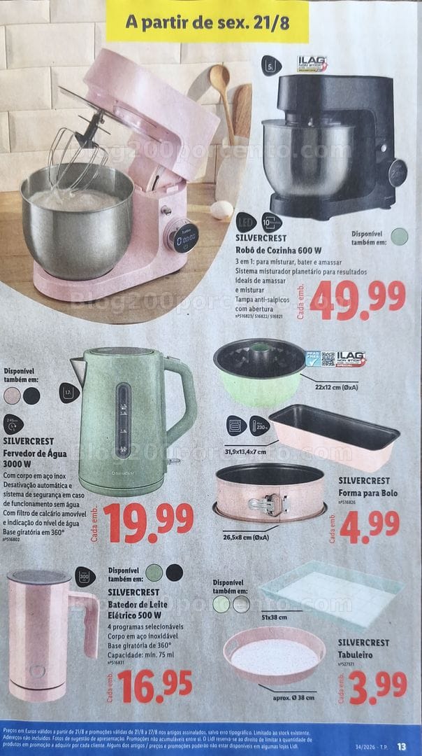 Antevisão Folheto LIDL Bazar Promoções de 17 a 27 agosto