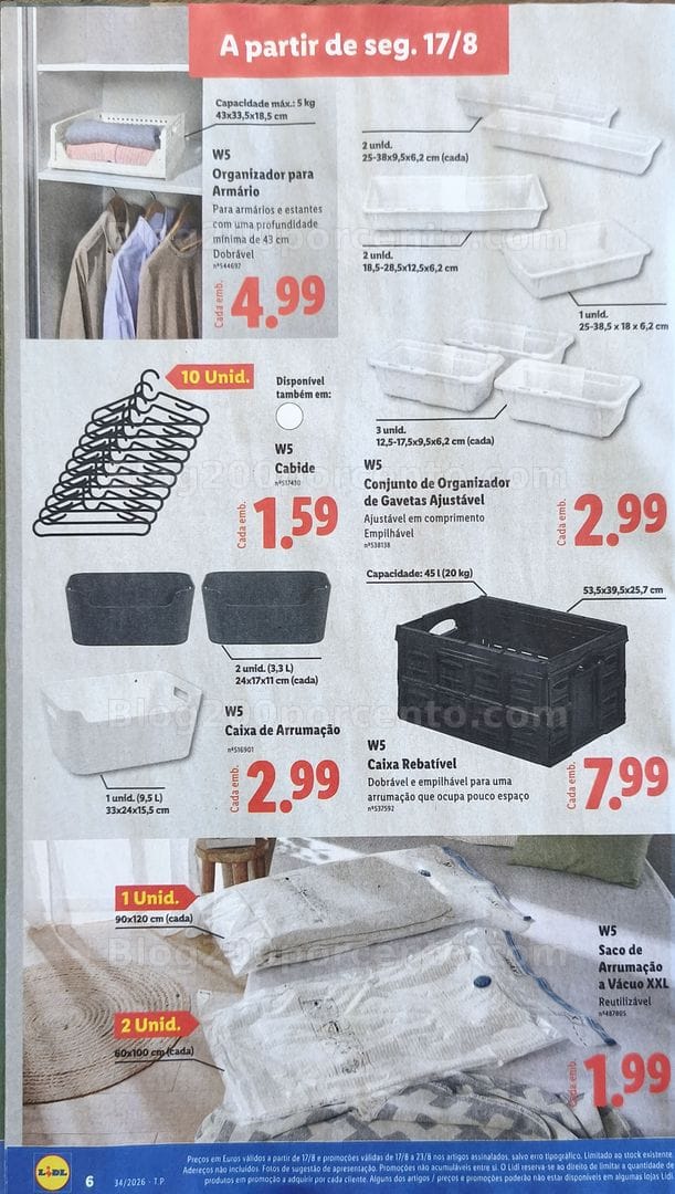 Antevisão Folheto LIDL Bazar Promoções de 17 a 23 agosto
