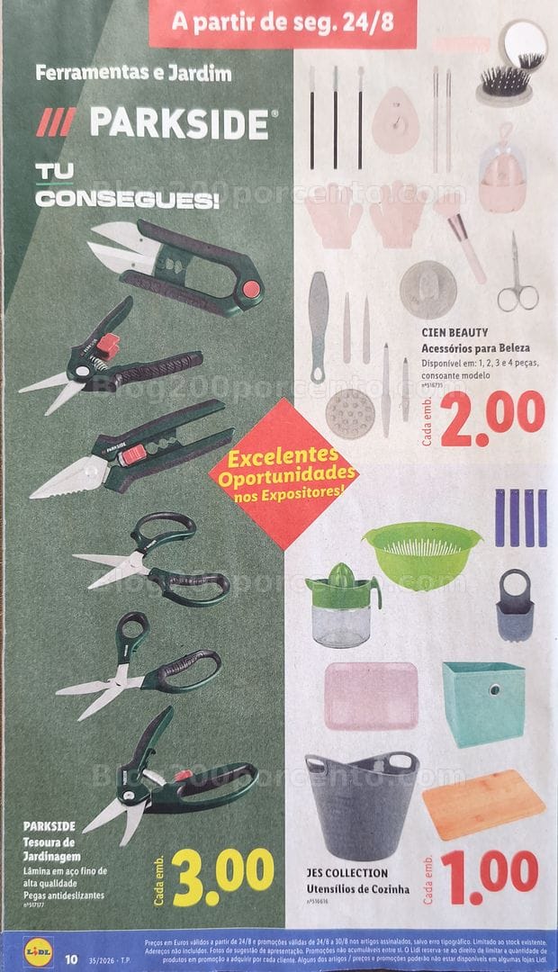 Antevisão Folheto LIDL Bazar Promoções de 24 agosto a 3 setembro - Supermercado