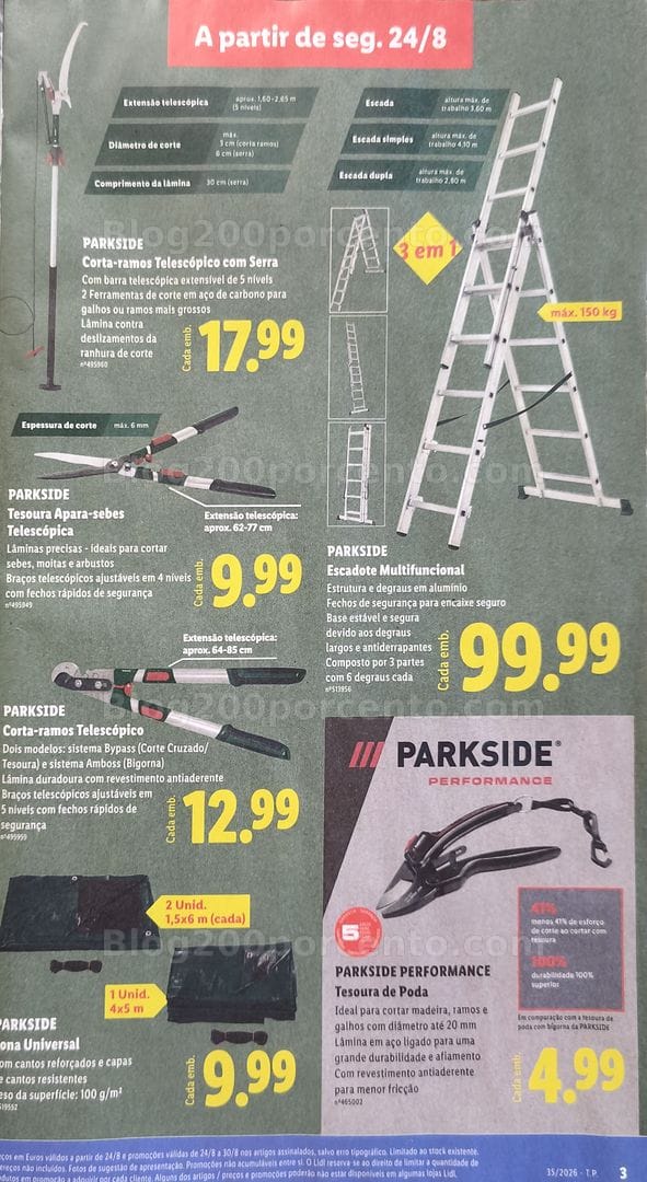 Antevisão Folheto LIDL Bazar Promoções de 24 agosto a 3 setembro - Supermercado